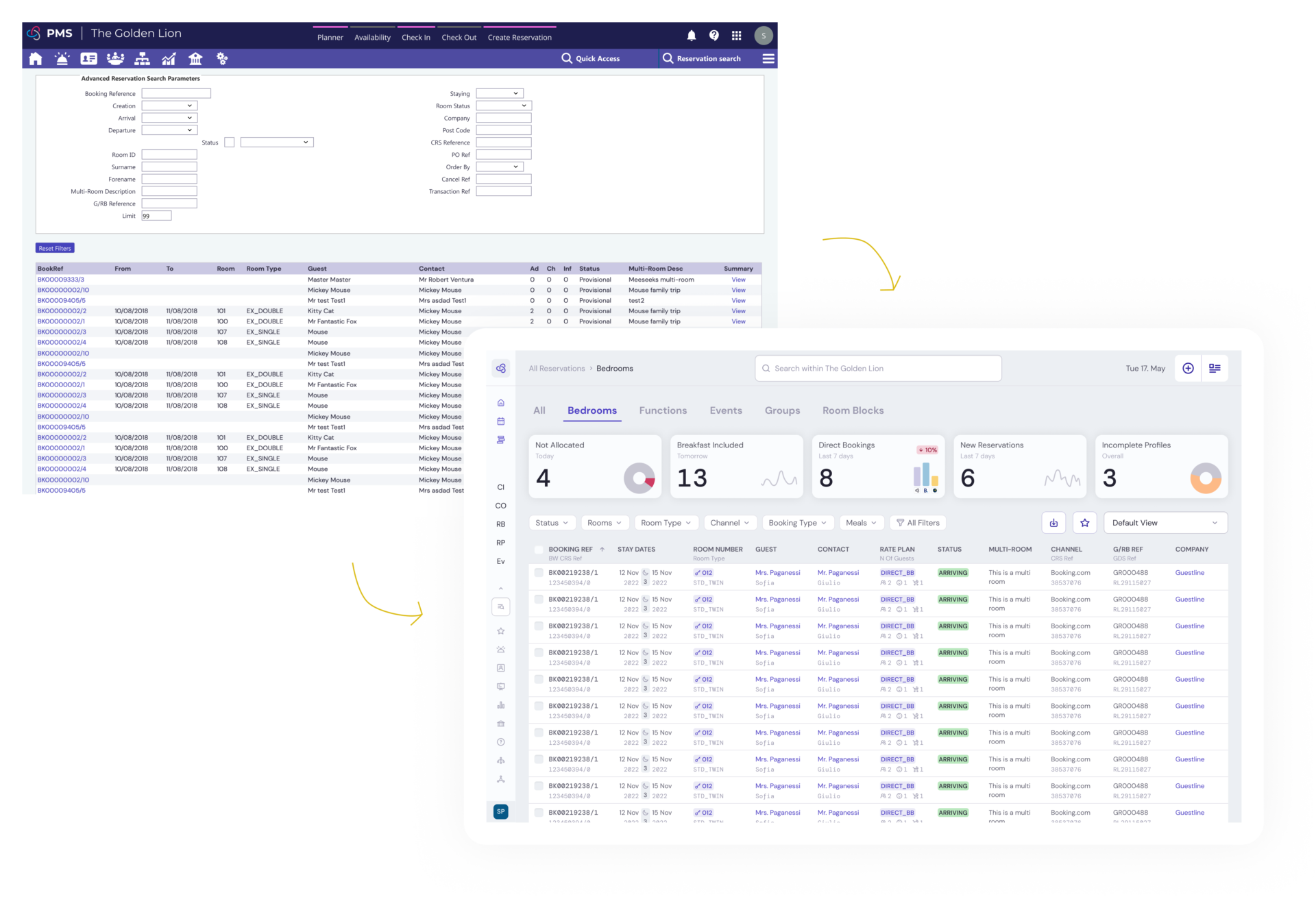 Reservation-page-before-and-after